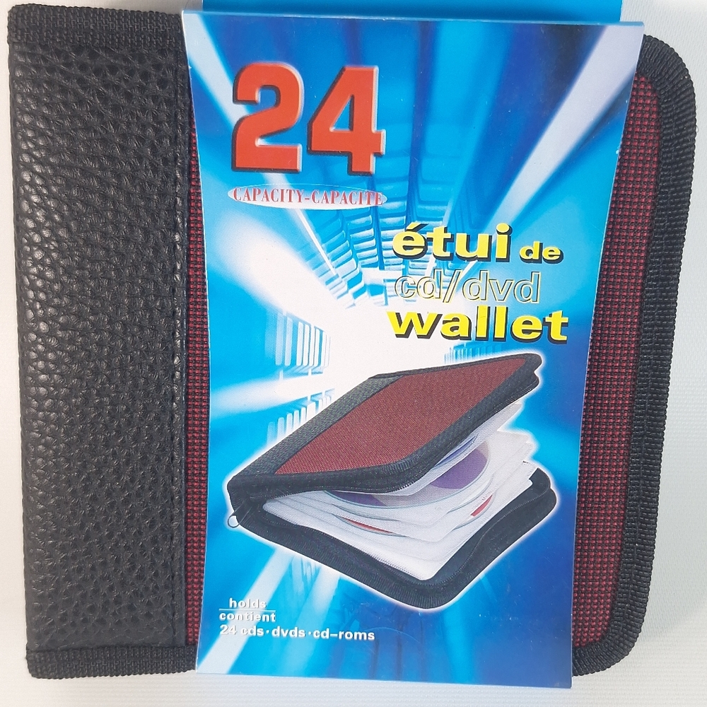 Chateau 24 Capacity CD/DVD Wallet Protect Organize Burgundy - Picture 2 of 6